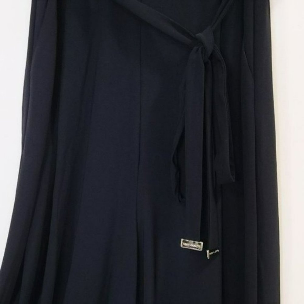 NWT Vince Camuto Surplice Front Pleated Wide Leg Cropped Jumpsuit - Picture 7 of 9